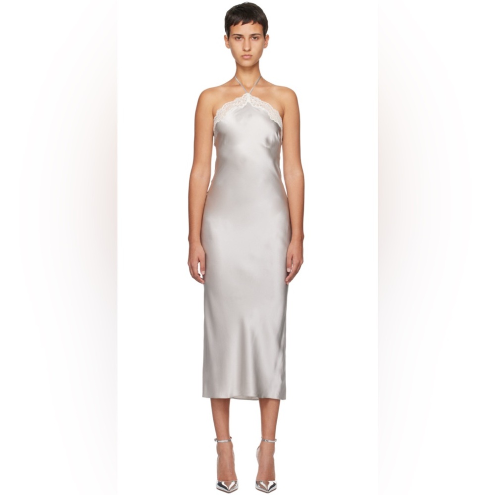 Reformation Gray Aara Maxi Dress